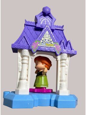 Little People Disney Frozen Annas Ice Palace Playset Purple Roof Blue Base